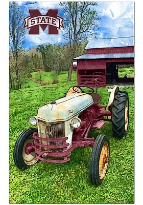 Mississippi State Bulldogs Farmscape Sign - Maroon