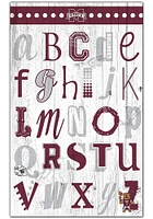 Mississippi State Bulldogs Alphabet Sign - Maroon