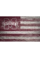 Mississippi State Bulldogs Distressed Flag Picture Frame - Maroon