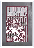 Mississippi State Bulldogs 11x19 Framed Monthly Sign - Maroon