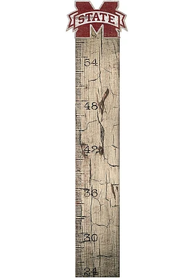 Mississippi State Bulldogs Growth Chart Sign - Maroon