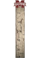 Mississippi State Bulldogs Growth Chart Sign - Maroon
