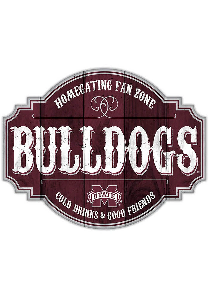 Mississippi State Bulldogs 24 Inch Homegating Tavern Sign - Maroon