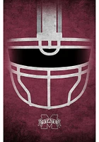 Mississippi State Bulldogs Ghost Helmet 17x26 Sign - Maroon