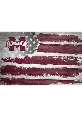 Mississippi State Bulldogs Flag 17x26 Sign - Maroon