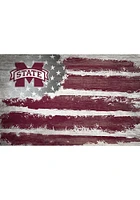 Mississippi State Bulldogs Flag 17x26 Sign - Maroon