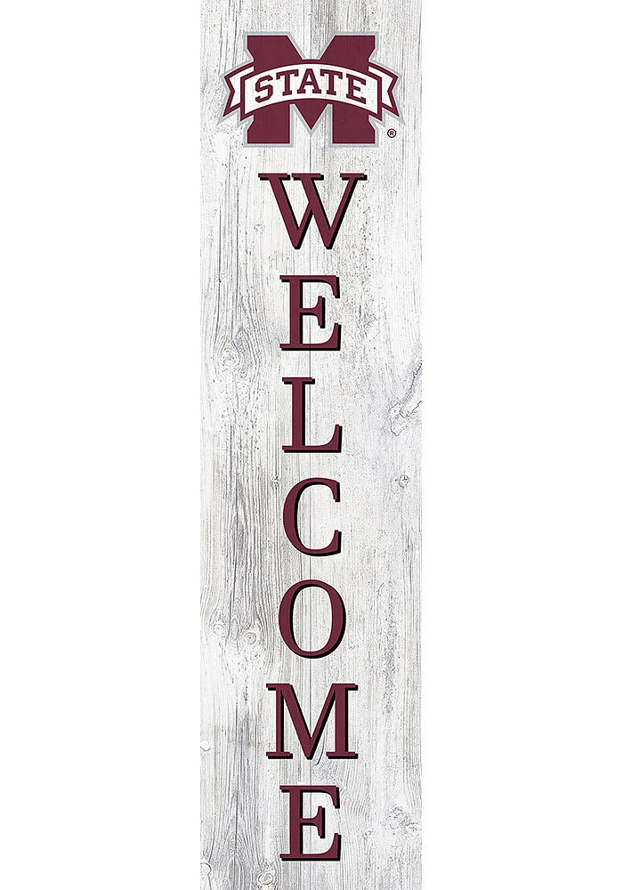 Mississippi State Bulldogs 48 Inch Welcome Leaner Sign - Maroon