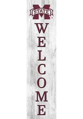 Mississippi State Bulldogs 48 Inch Welcome Leaner Sign - Maroon