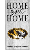 Missouri Tigers Home Sweet Home Whitewashed Sign - Black