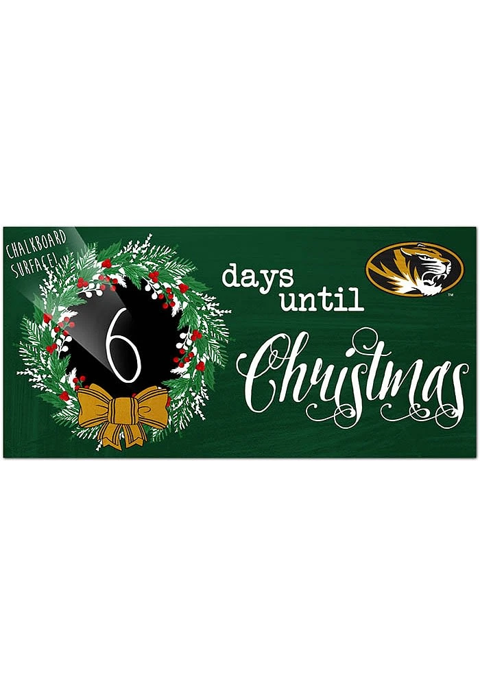 Missouri Tigers Chalk Christmas Countdown Sign - Black