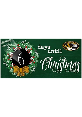 Missouri Tigers Chalk Christmas Countdown Sign - Black