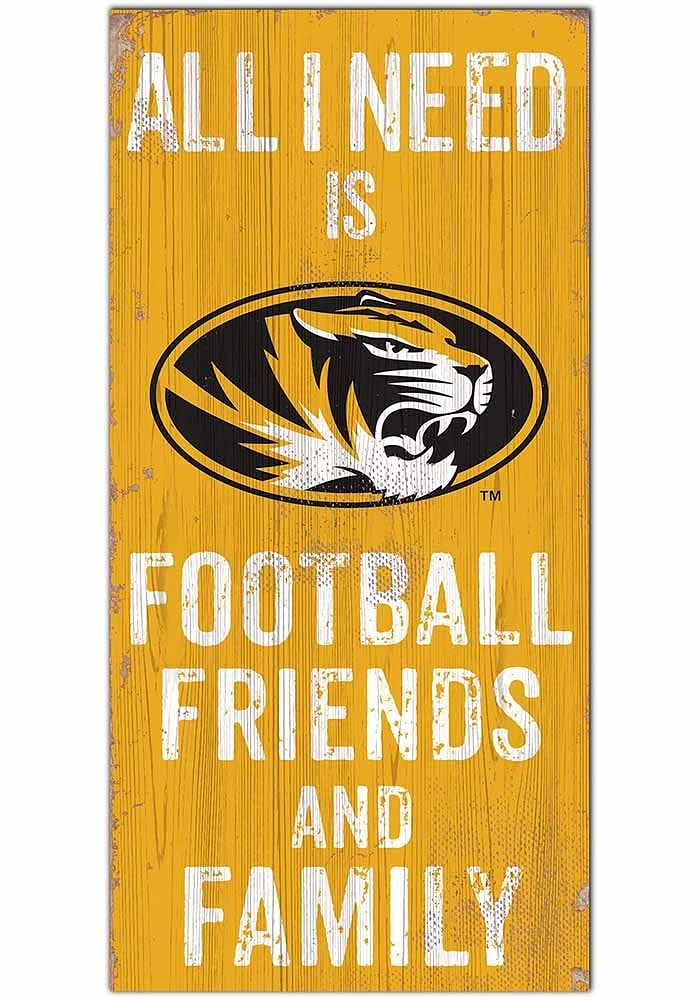 Missouri Tigers Football Friends and Family Sign - Black