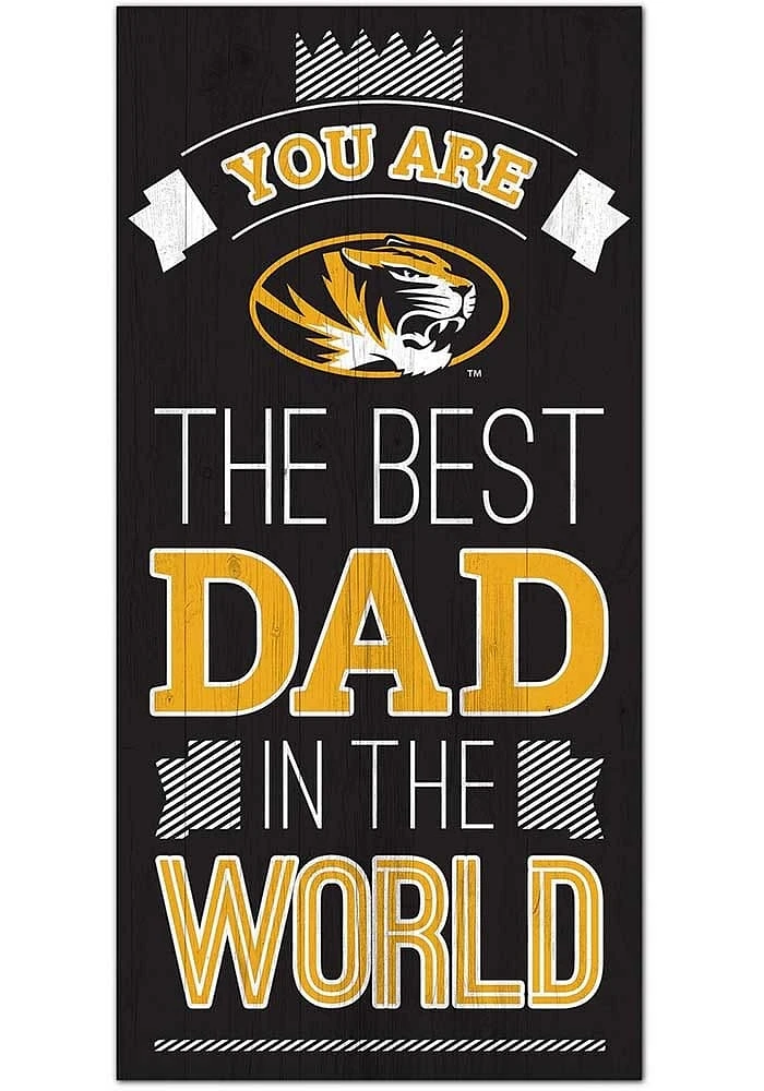 Missouri Tigers Best Dad in the World Sign - Black