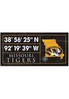 Missouri Tigers Horizontal Coordinate Sign - Black