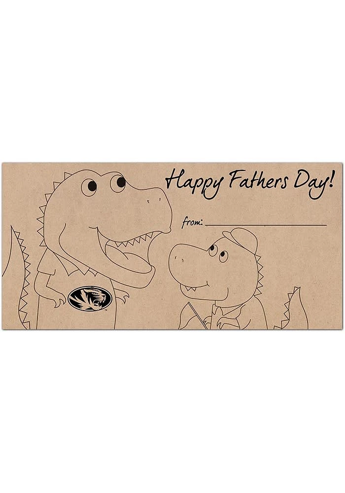 Missouri Tigers Fathers Day Coloring Sign - Black