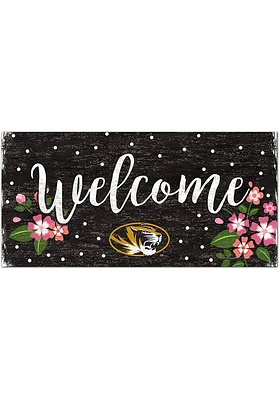 Missouri Tigers Welcome Floral Sign - Black