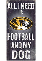 Missouri Tigers Football and My Dog Sign - Black