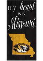 Missouri Tigers My Heart State Sign - Black