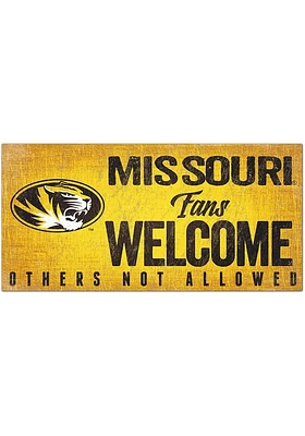 Missouri Tigers Fans Welcome 6x12 Sign - Black