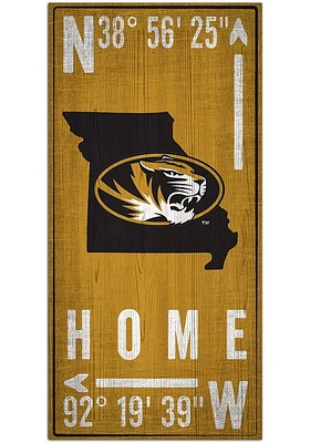 Missouri Tigers Coordinate Sign - Black