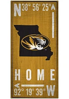 Missouri Tigers Coordinate Sign - Black