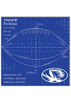 Missouri Tigers Ball Blueprint Sign - Black