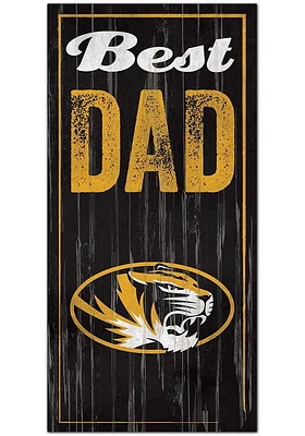 Missouri Tigers Best Dad Sign - Black