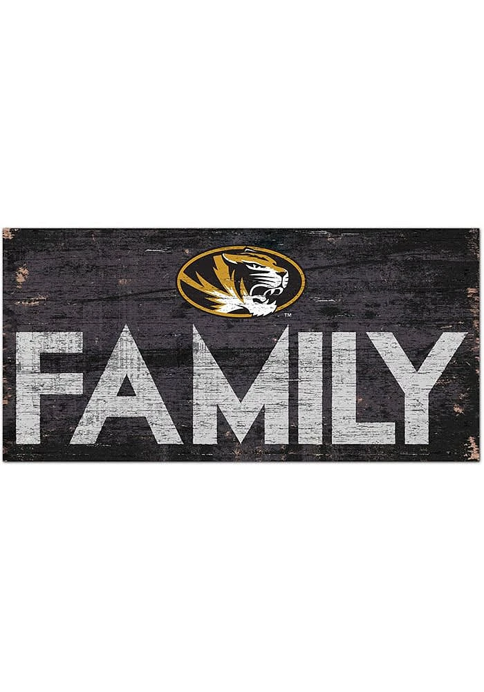 Missouri Tigers Family 6x12 Sign - Black