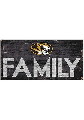 Missouri Tigers Family 6x12 Sign - Black