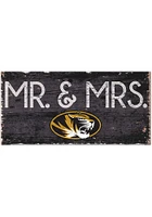 Missouri Tigers Mr and Mrs Sign - Black