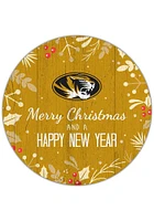 Missouri Tigers Merry Christmas and New Year Circle Sign - Black