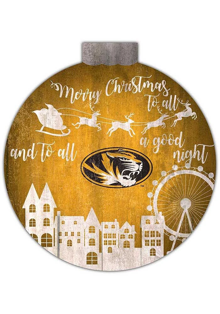 Missouri Tigers Christmas Village Sign - Black