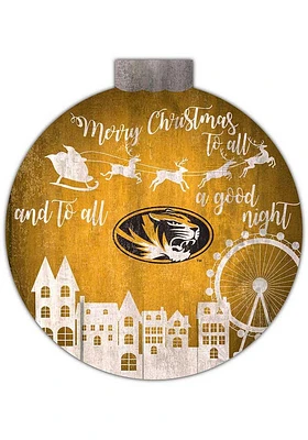 Missouri Tigers Christmas Village Sign - Black