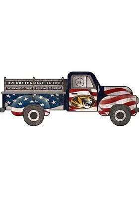 Missouri Tigers OHT Truck Flag Cutout Sign - Black