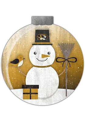 Missouri Tigers Snowglobe 12 Inch Sign - Black