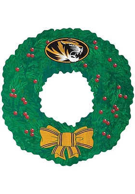 Missouri Tigers Team Wreath 16 Inch Sign - Black