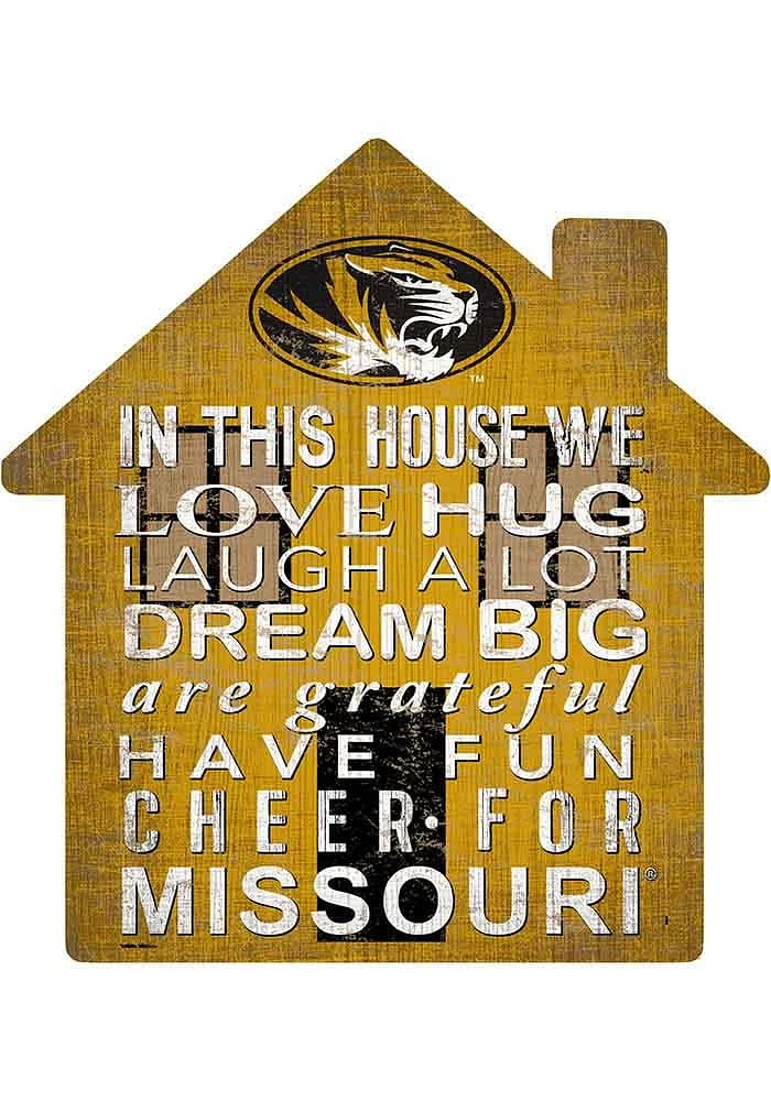 Missouri Tigers 12 inch House Sign - Black