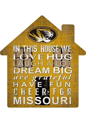 Missouri Tigers 12 inch House Sign - Black