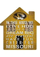 Missouri Tigers 12 inch House Sign - Black