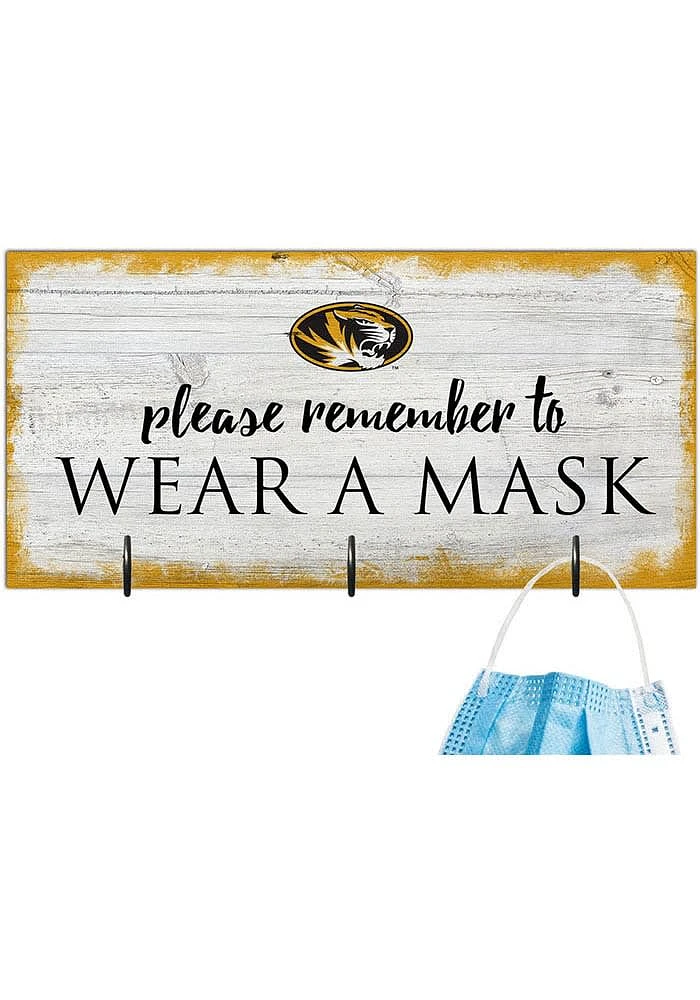 Missouri Tigers Please Wear Your Mask Sign - Black