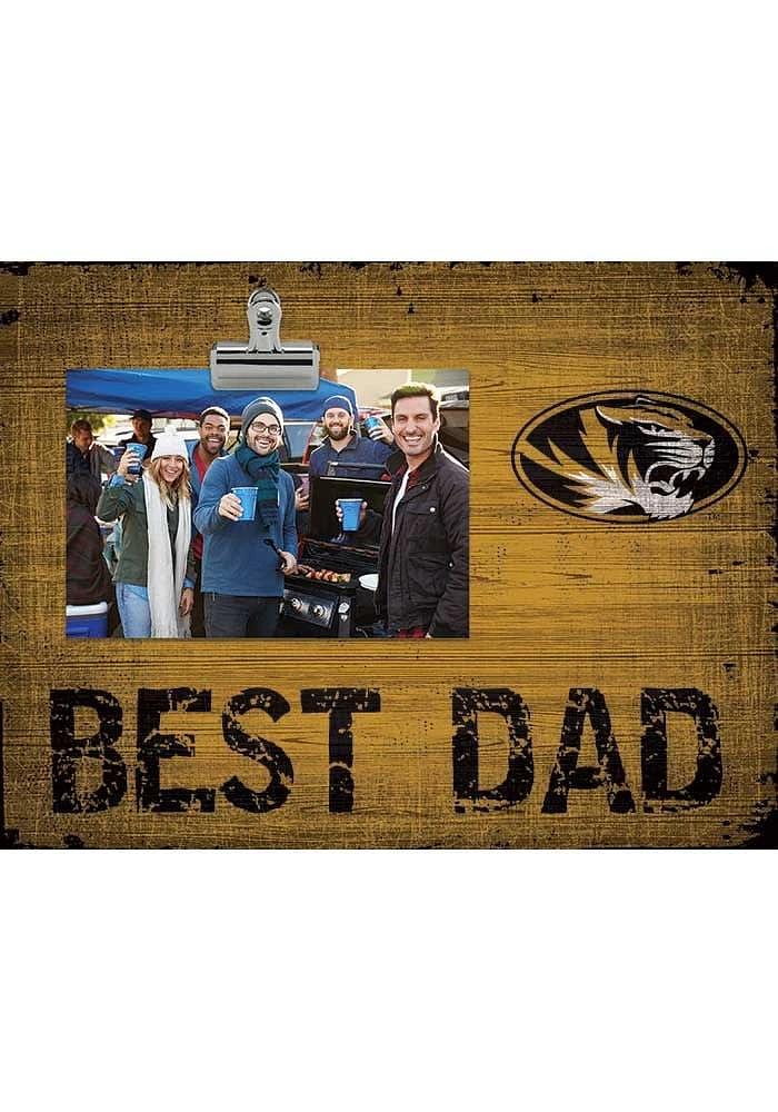 Missouri Tigers Best Dad Clip Picture Frame - Black