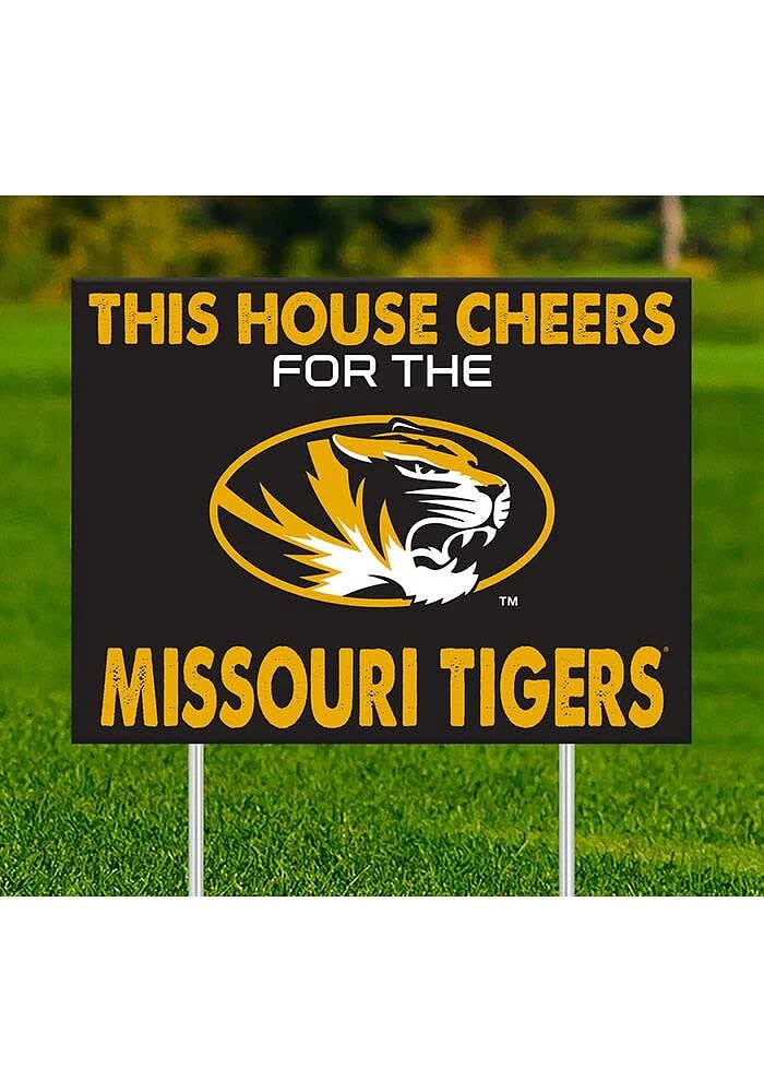 Missouri Tigers This House Cheers For Yard Sign - Black