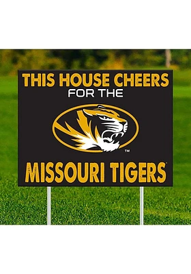 Missouri Tigers This House Cheers For Yard Sign - Black
