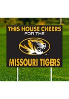Missouri Tigers This House Cheers For Yard Sign - Black