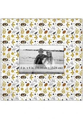 Missouri Tigers Floral Pattern Picture Frame - Black