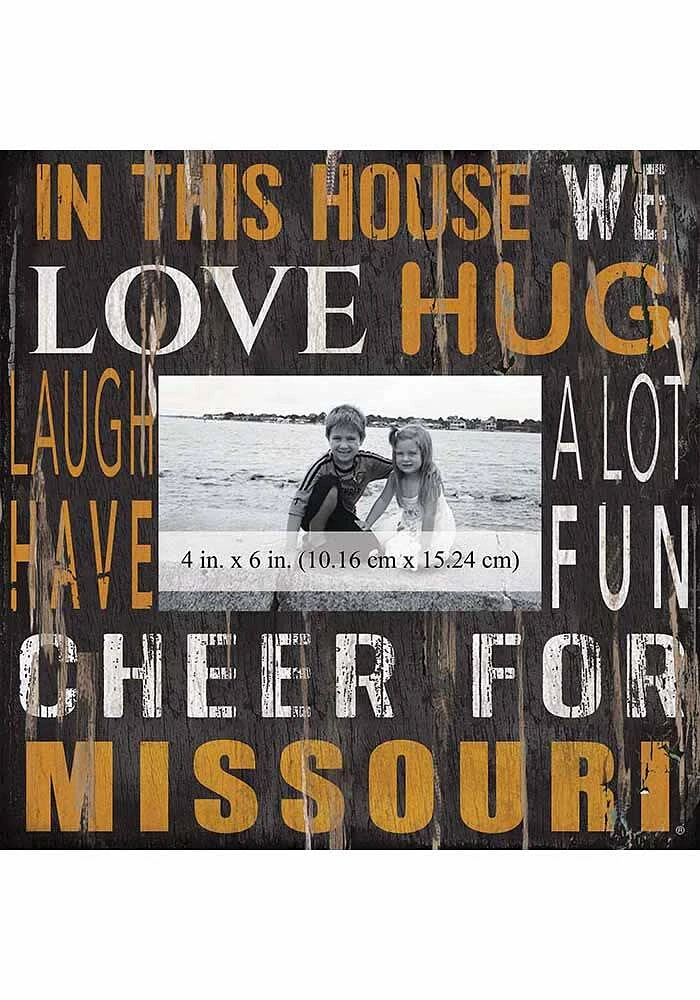 Missouri Tigers In This House 10x10 Picture Frame - Black