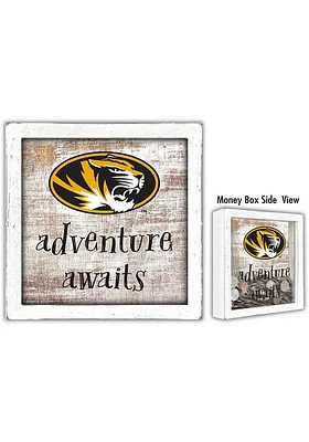 Missouri Tigers Adventure Awaits Box Sign - Black