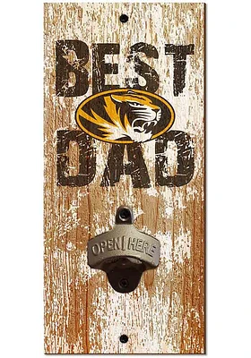 Missouri Tigers Best Dad Bottle Opener Sign - Black