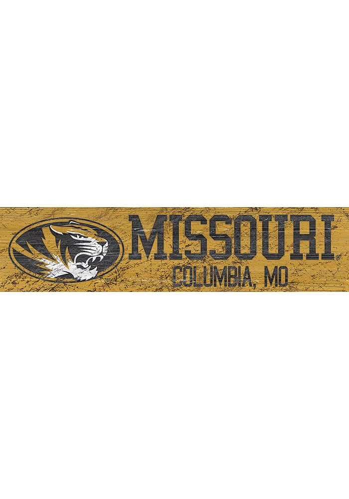 Missouri Tigers 6x24 Sign - Black