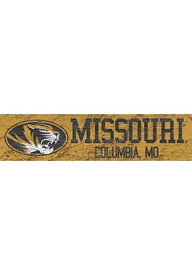 Missouri Tigers 6x24 Sign - Black